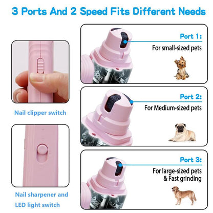 2-in-1 Pet Nail Clipper and Grinder with LED Light (photo 5)