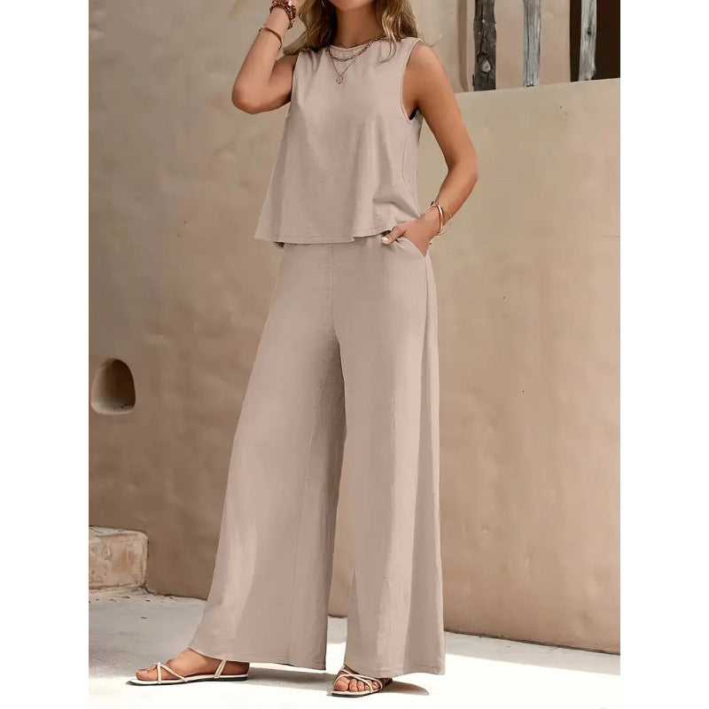 Women's Sleeveless Top and Loose Trousers Set (photo 16)