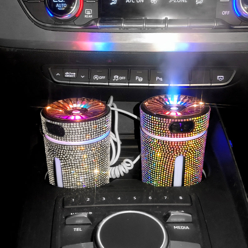 Rhinestone Car Humidifier with LED Light, USB (photo 4)