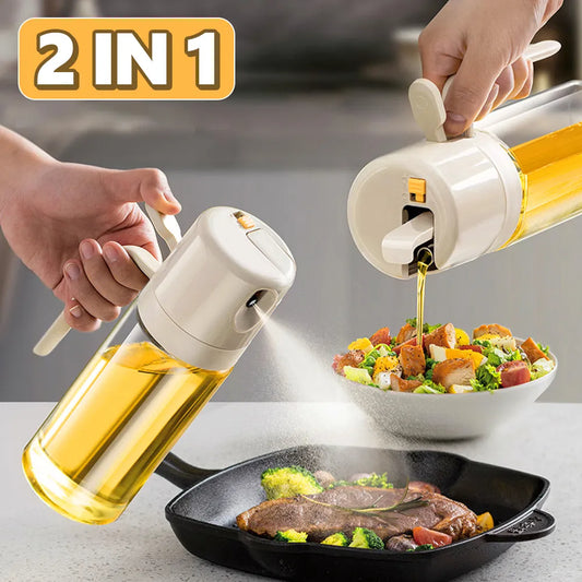 2-in-1 Oil Sprayer and Pourer Bottle, 550 ml