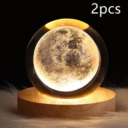 Wood Base Crystal Ball Night Lamp (photo 13)