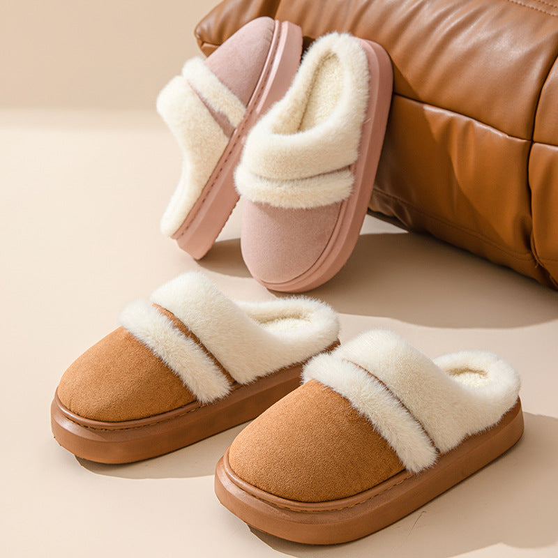 Warm Plush-Lined Cotton Slippers (photo 6)