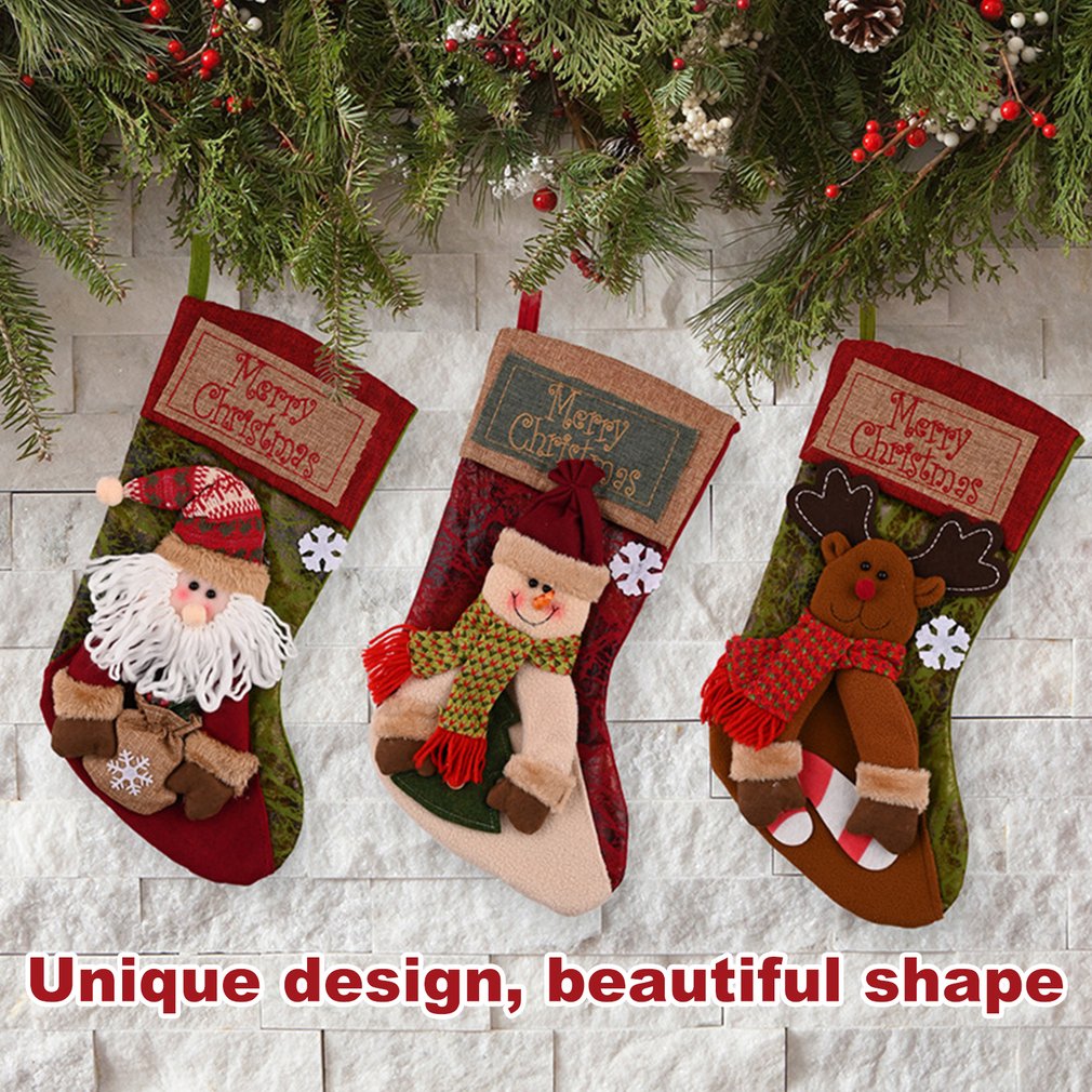 Christmas Stocking with Santa, Snowman or Deer (photo 3)