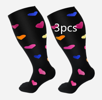 Plus-Size Printed Compression Socks (photo 50)