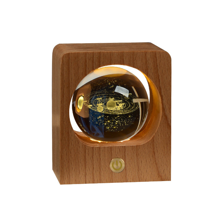 Beech Base 3D Engraved Crystal Ball Night Light, 6 cm (photo 10)