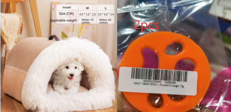 Portable Long-Plush Cat Nest (photo 9)
