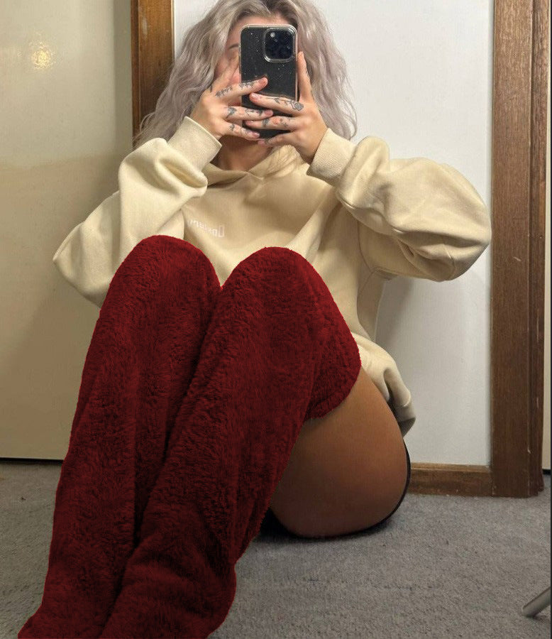 Over-the-Knee Fuzzy Long Socks (photo 39)
