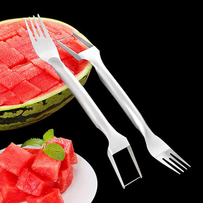 2-in-1 Stainless Steel Watermelon Slicer Fork – 2 Pieces