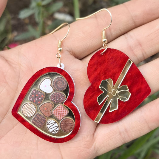 Acrylic Heart Ice Cream Drop Earrings