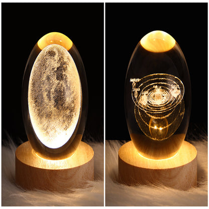 Wood Base Crystal Ball Night Lamp (photo 15)
