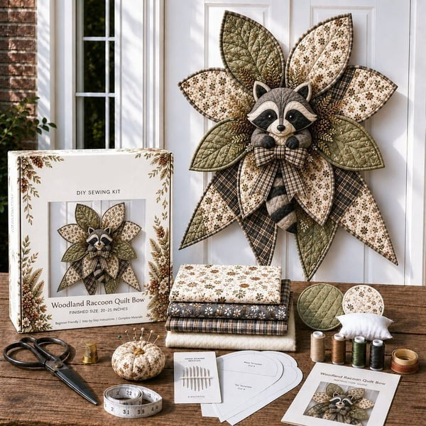 Quilted Patchwork Fabric Craft Piece, Holiday and Animal Designs (photo 11)