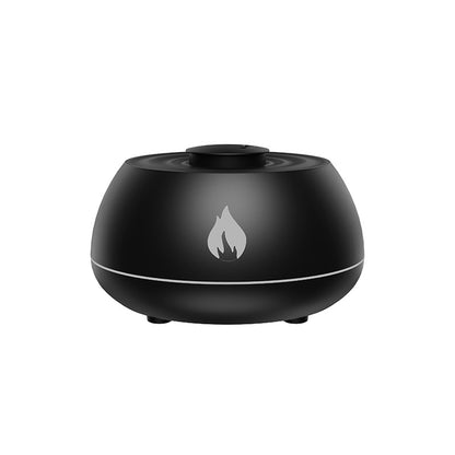 Flame Effect Mini Humidifier and Aroma Diffuser, 130 ml – Black