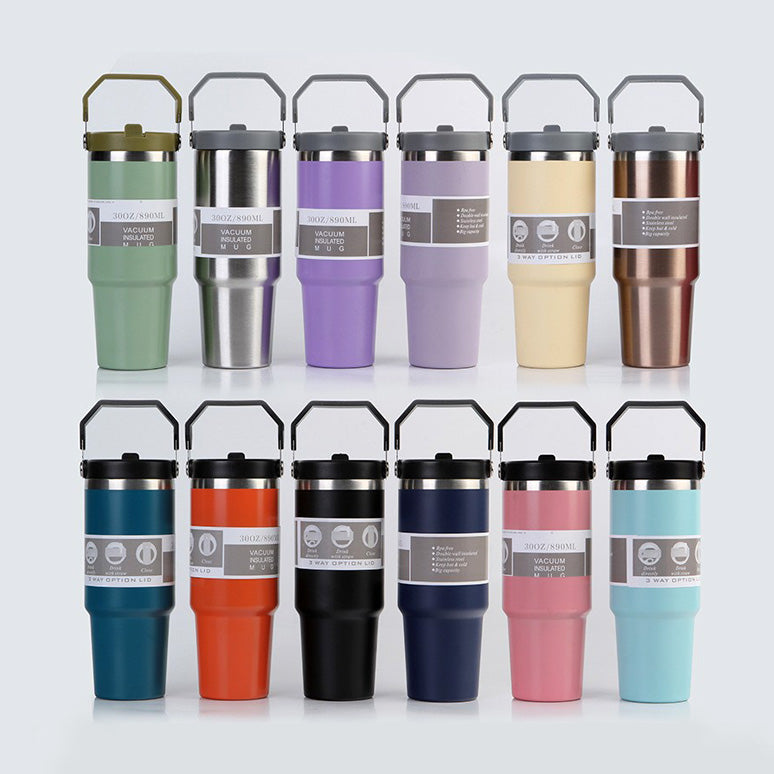 30 oz Insulated Stainless Steel Tumbler with Handle