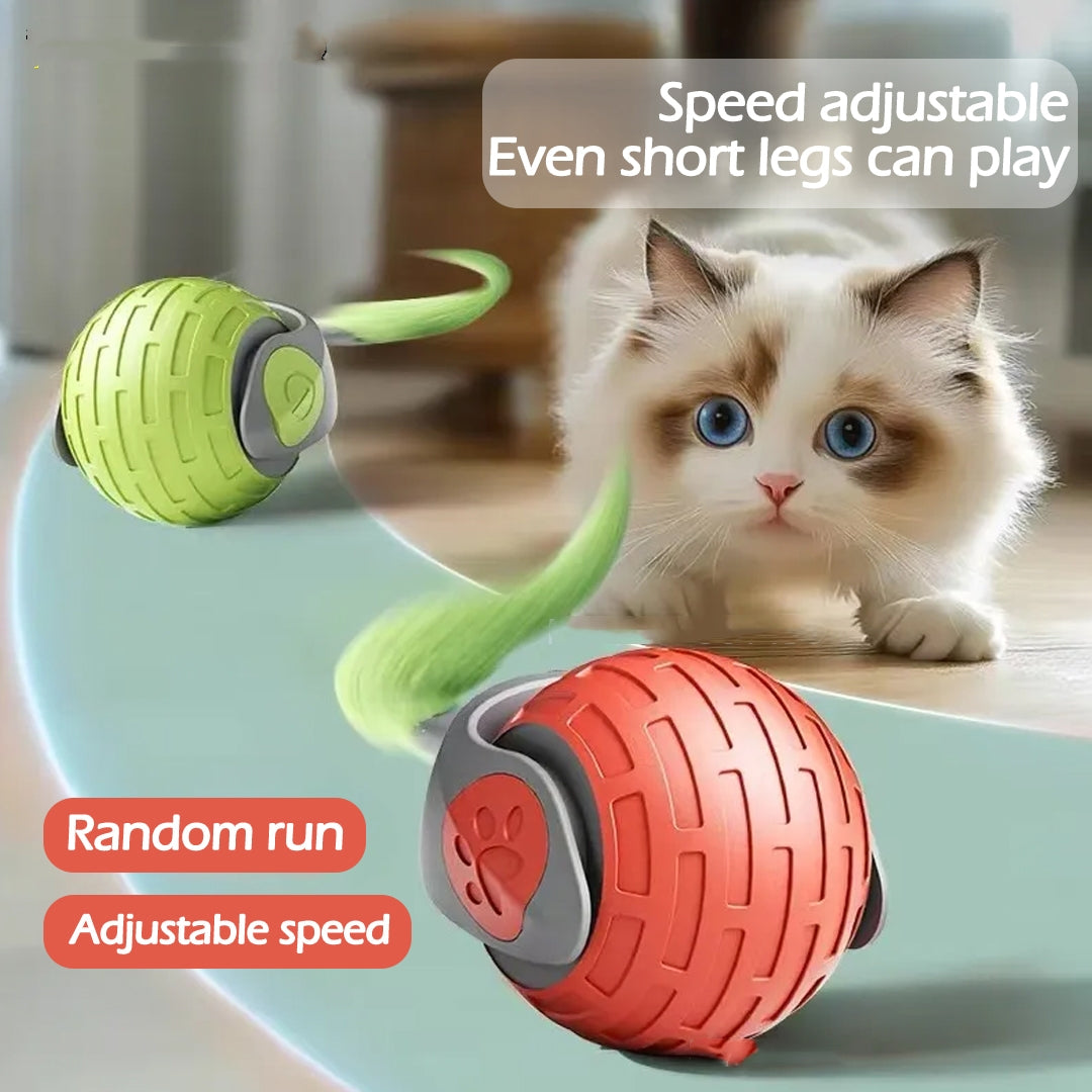 Automatic Rolling Ball Cat Toy, USB Rechargeable