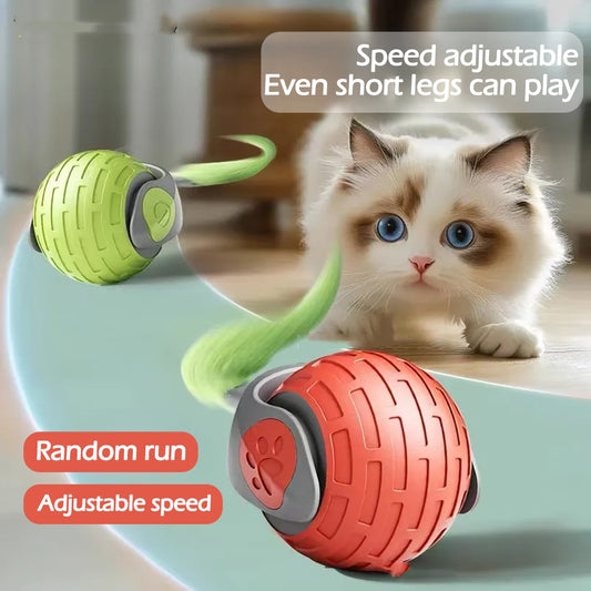 Automatic Rolling Ball Cat Toy, USB Rechargeable