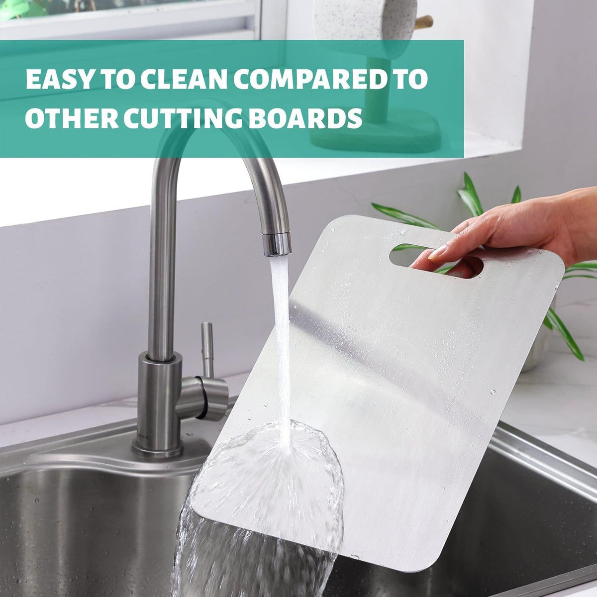 Double-Sided Metal Cutting Board, 25 x 15 to 46 x 30 cm (photo 4)