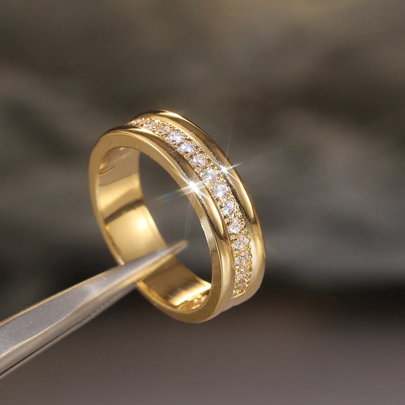 Rhinestone Ring, Gold or White Gold Tone (photo 3)