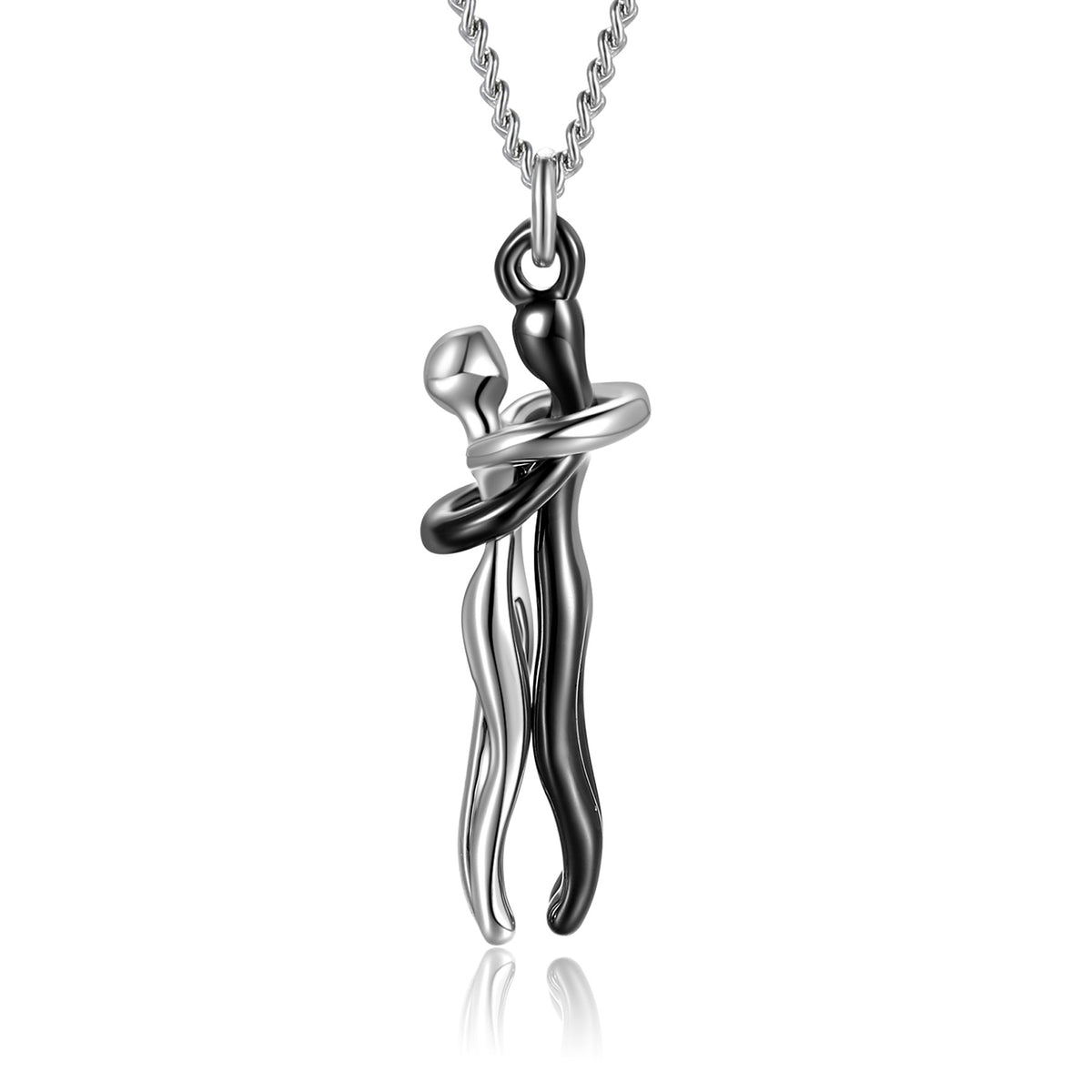 Hugging Figures Pendant Necklace (photo 5)