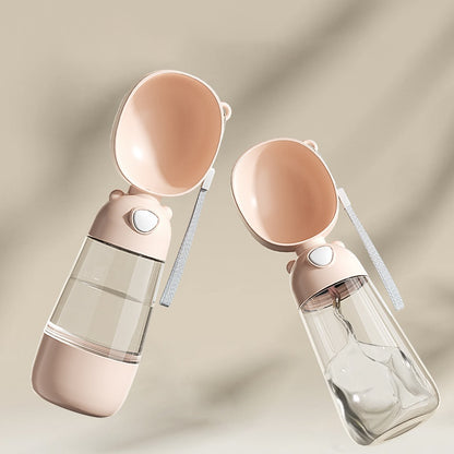 Portable Pet Water Bottle with Food Container (photo 2)