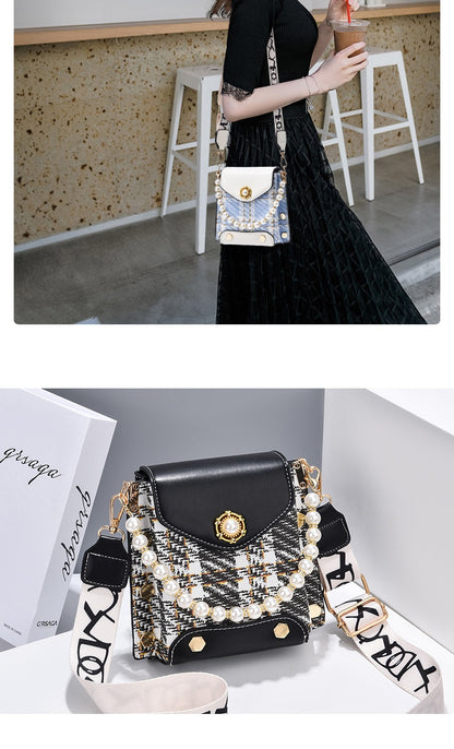 Mini Crossbody Phone Bag with Pearl Chain (photo 21)