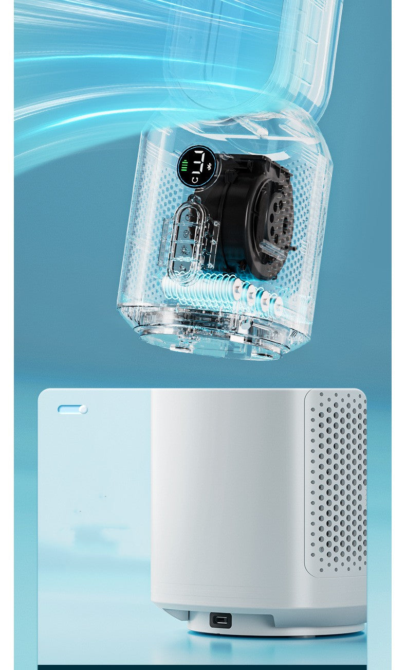 Bladeless Rechargeable Fan with Night Light, With or Without Bluetooth Speaker (photo 3)