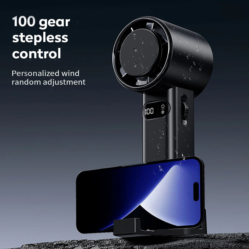 Handheld Turbo Fan, 4800 mAh, USB Rechargeable