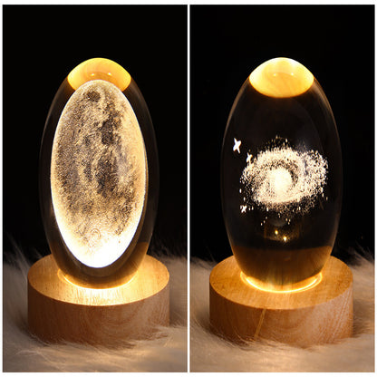 Wood Base Crystal Ball Night Lamp (photo 14)