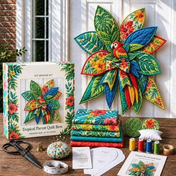 Quilted Patchwork Fabric Craft Piece, Holiday and Animal Designs (photo 15)