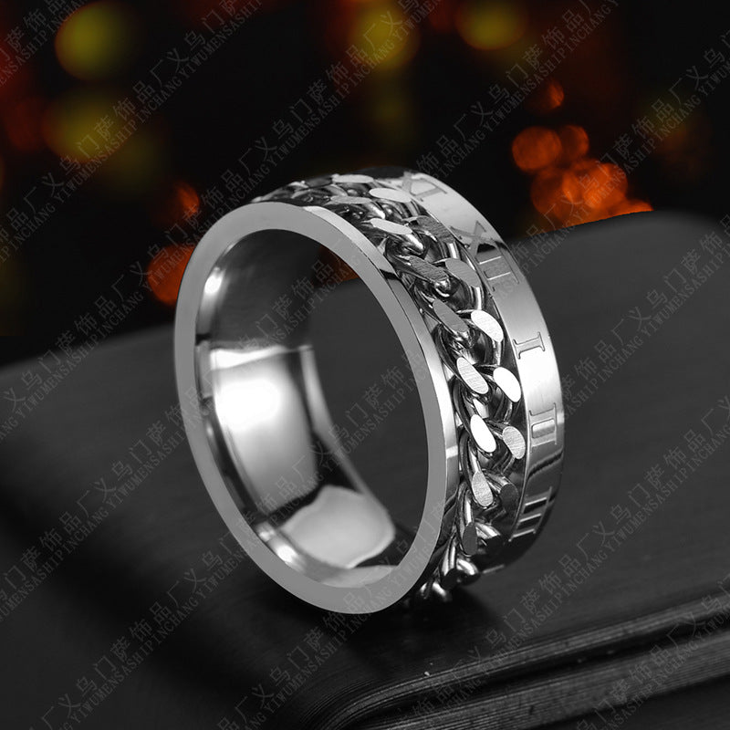 Roman Numeral Spinner Ring with Bottle Opener (photo 4)