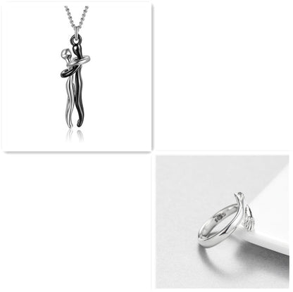 Hugging Figures Pendant Necklace (photo 26)