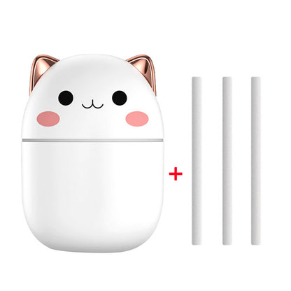 Cute Cat USB Mini Humidifier with LED Light (photo 7)