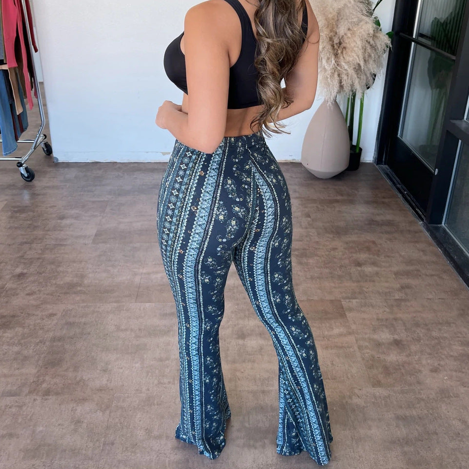 Women's Stretch Printed Slim Pants (photo 4)