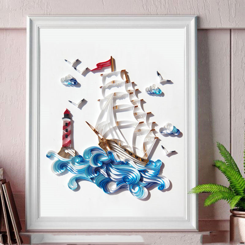 Paper Quilling Art Kit, 40 x 50 cm, Animal and Bird Designs (photo 7)