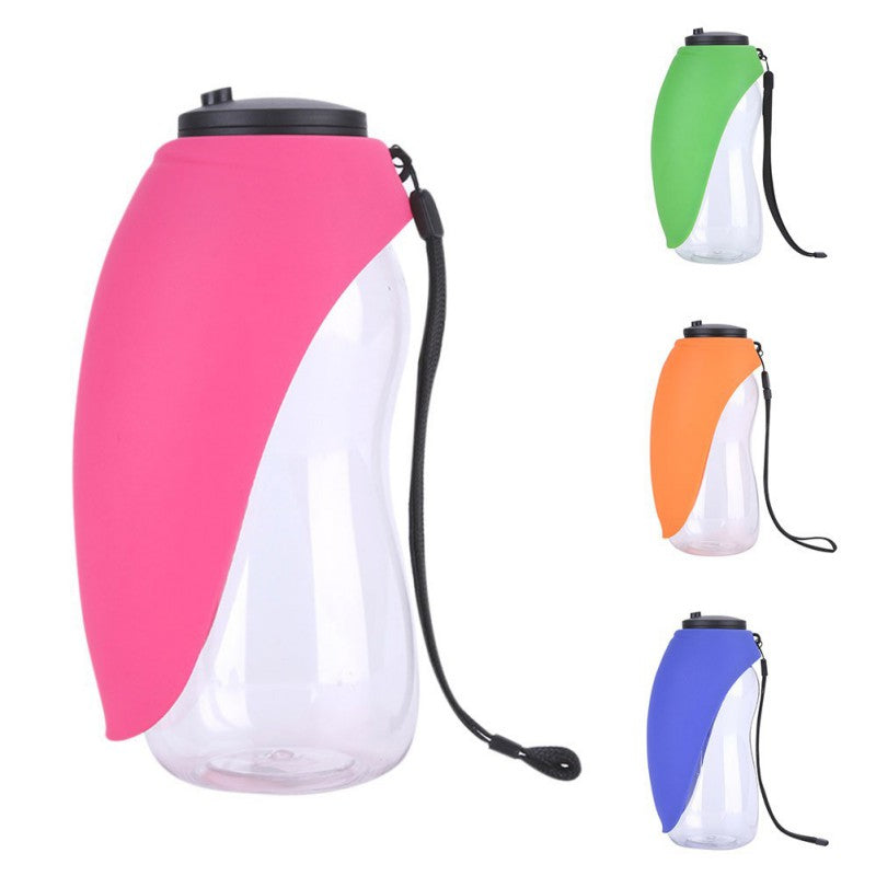 Portable Dog Water Bottle with Leaf-Shaped Bowl, 680 ml (photo 4)