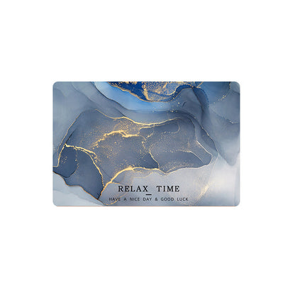 Quick-Dry Marble Print Bath Mat (photo 9)