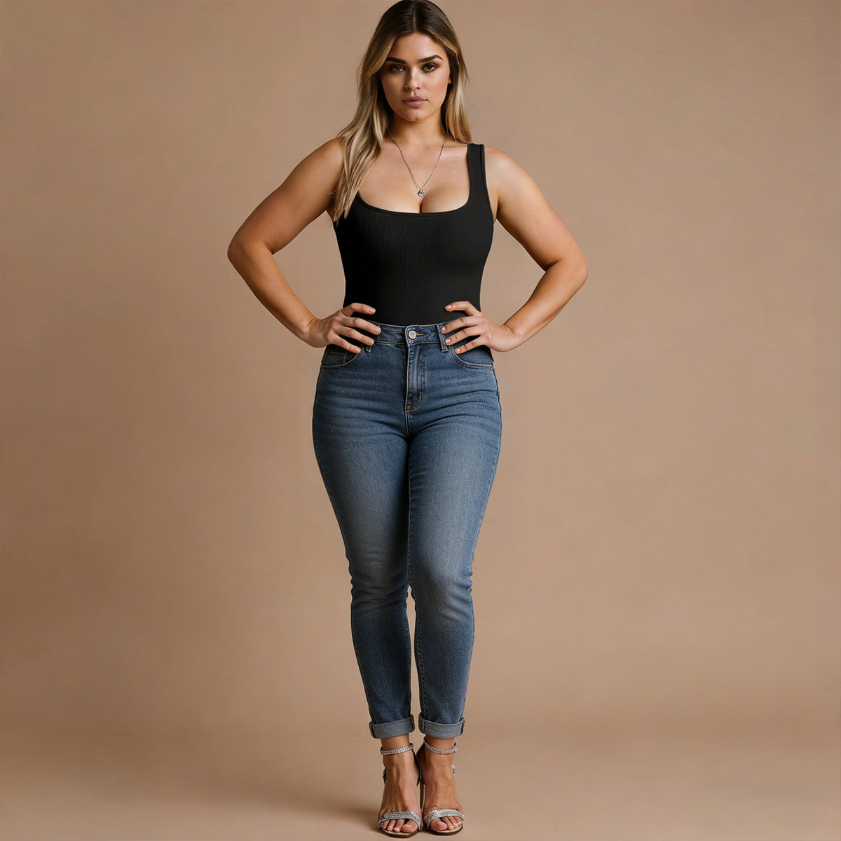 Women's Shapewear Bodysuit with Adjustable Straps (photo 12)
