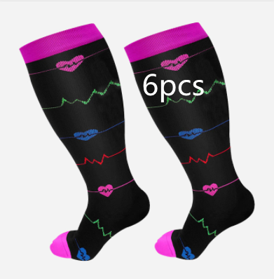 Plus-Size Printed Compression Socks (photo 19)
