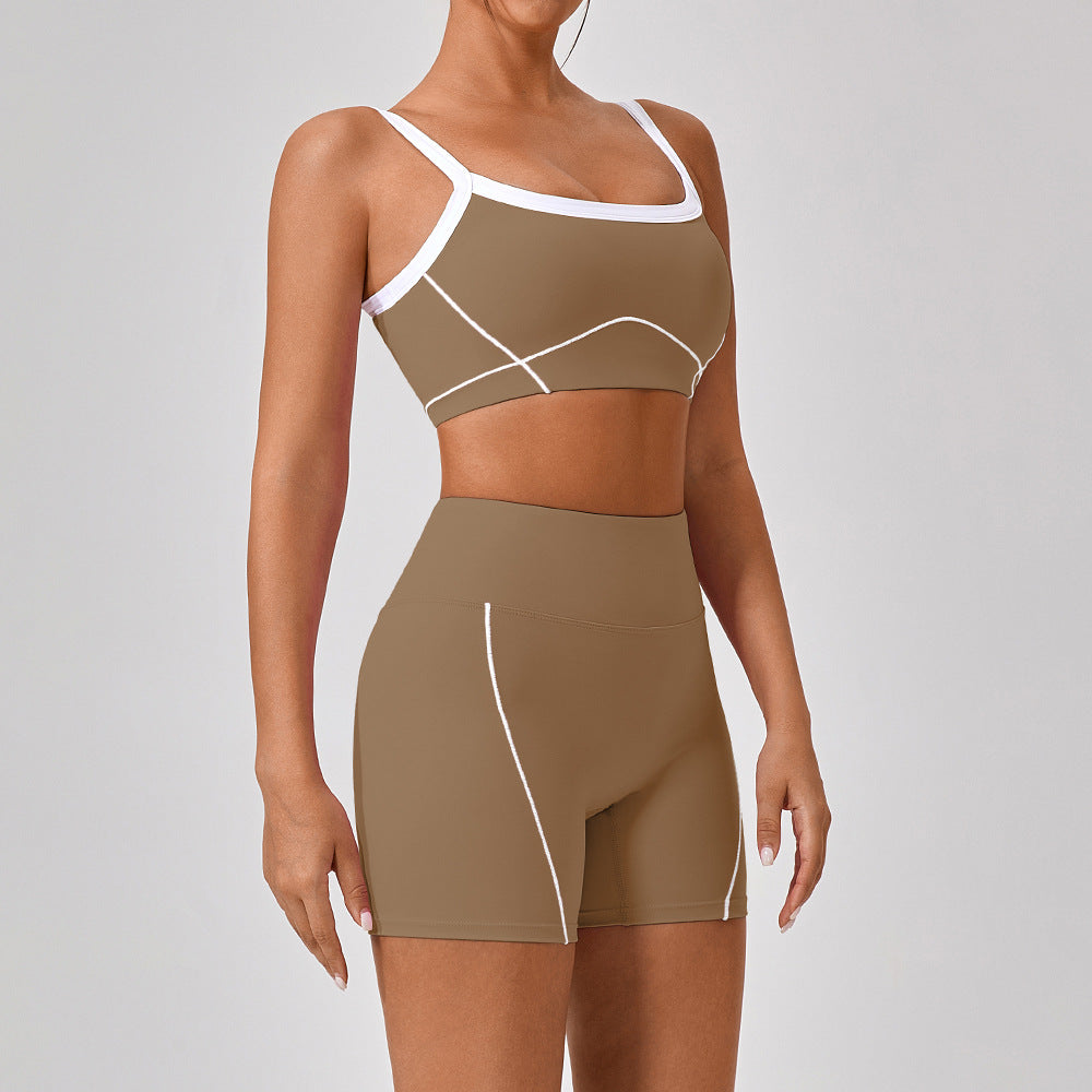 Women's Strappy Contrast Yoga Set (photo 6)
