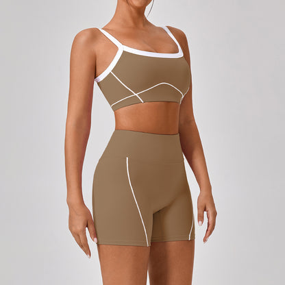 Women's Strappy Contrast Yoga Set (photo 6)