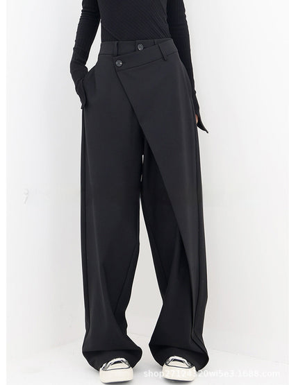 Women's High-Waist Irregular Wide-Leg Pants (photo 12)