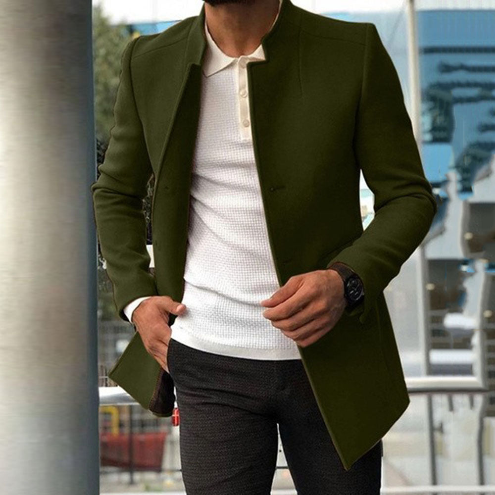 Men's Slim Single-Breasted Business Coat (photo 4)