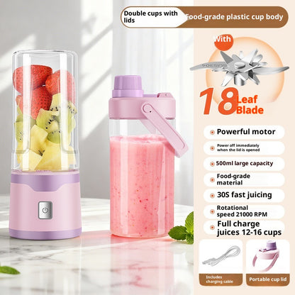 Rechargeable Portable Blender Cup, Single or Double Cup (photo 6)