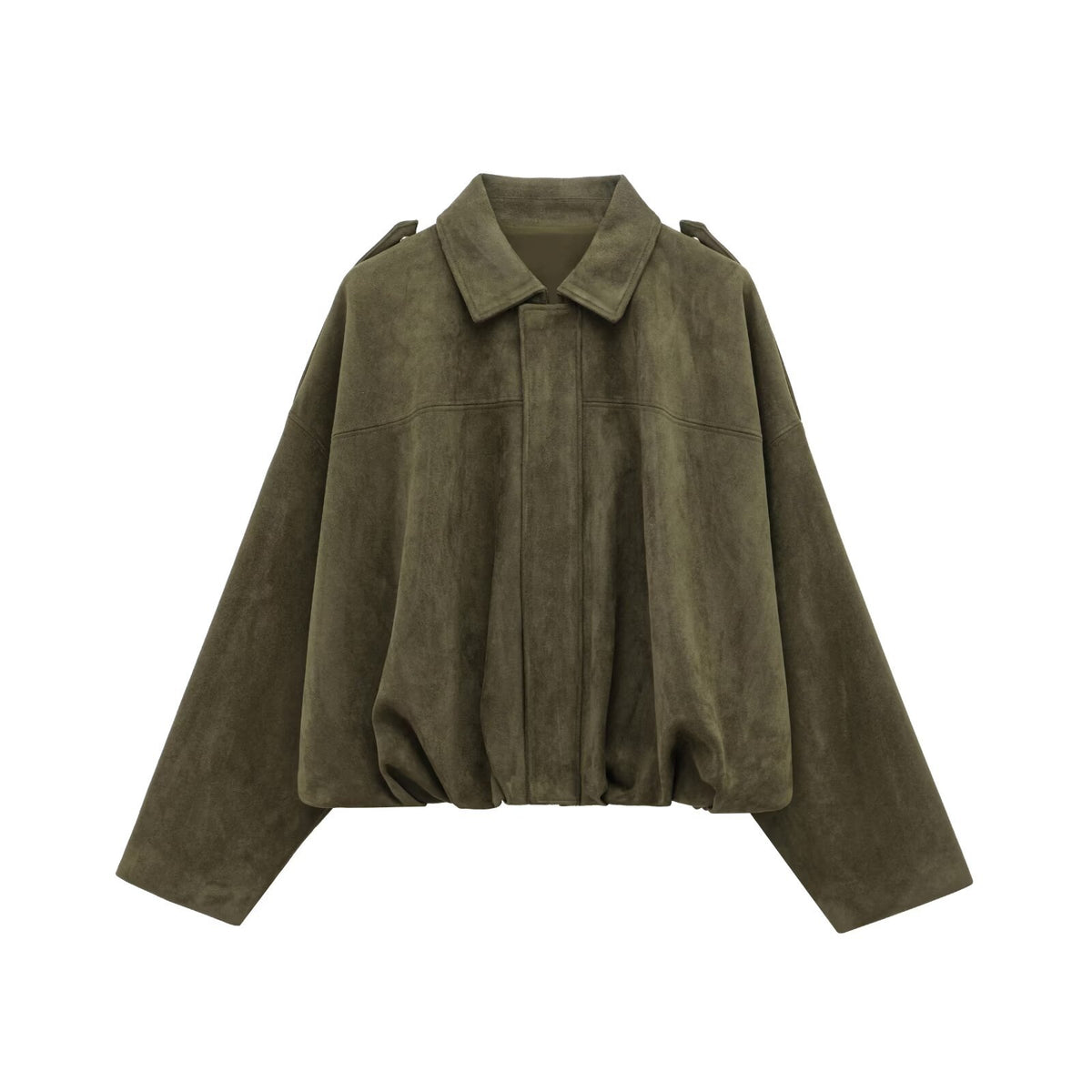 Faux Suede Zip-Up Jacket with Matching Pants and Skirt Options (photo 7)