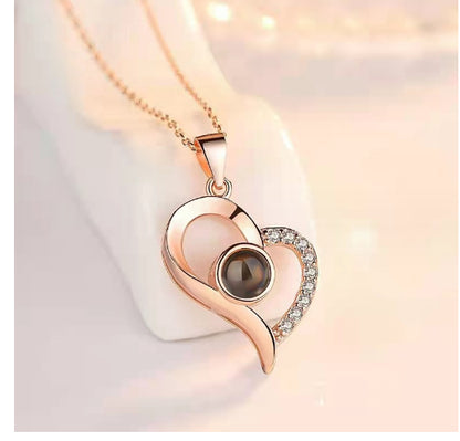 Soap Rose Gift Box with Crystal Pendant Necklace (photo 2)