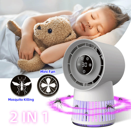 USB Rechargeable Mosquito Trap Fan with Light