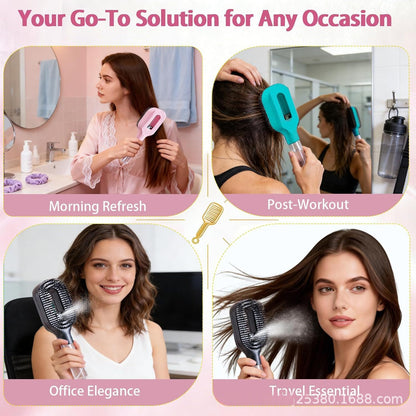 2-in-1 Detangling Brush with Built-In Mist Spray Bottle (photo 4)