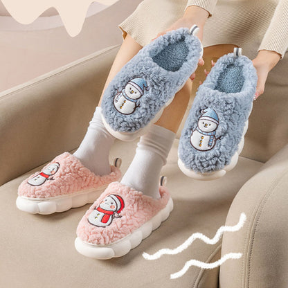 Snowman Plush House Slippers (photo 3)