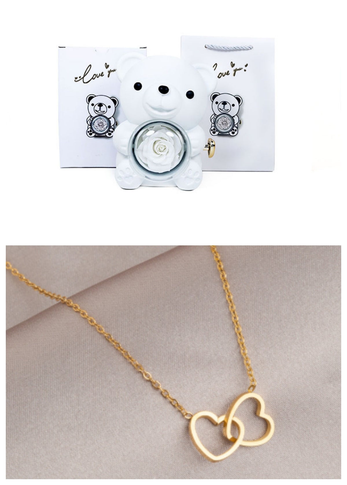 Rotating Bear and Rose Jewelry Gift Box (photo 26)