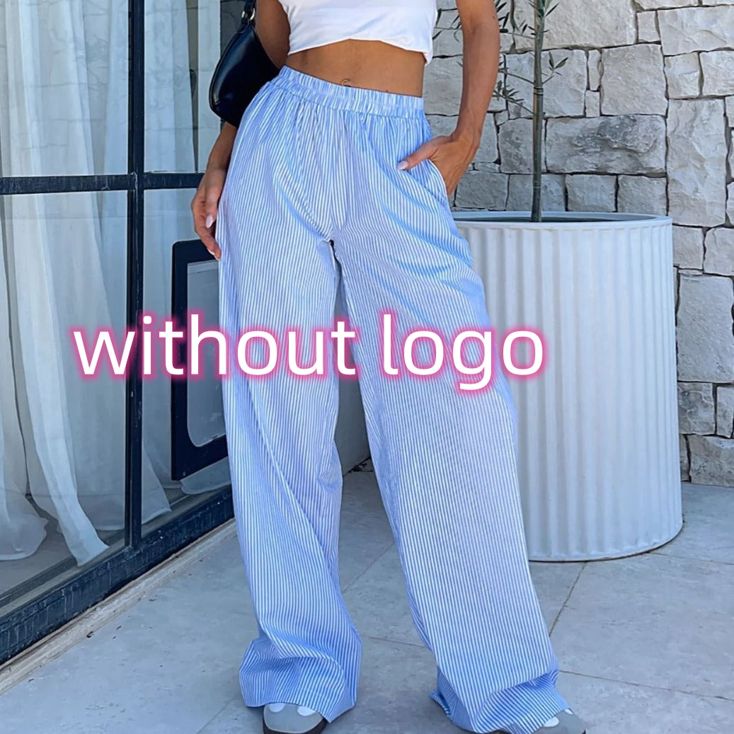 Women's Striped High-Waist Wide-Leg Pants (photo 19)