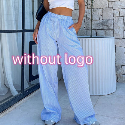 Women's Striped High-Waist Wide-Leg Pants (photo 19)
